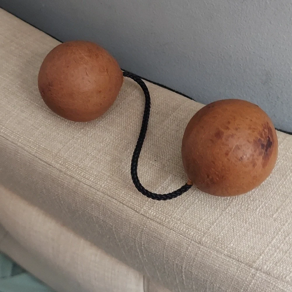 Authentic Handcrafted Aslatua Gourd Percussion Instrument Toy Art Africa Ghana